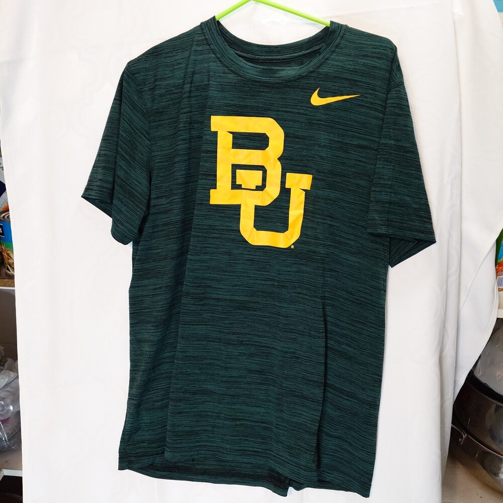 Nike Baylor Green  yellow Velocity Legend SS M21793 Mens large Shirt athletic
